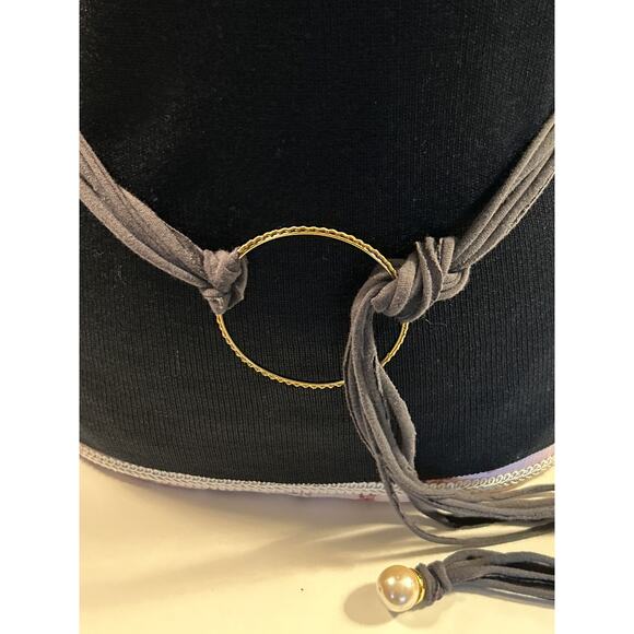 Hip belt in grey and gold handmade one size - Picture 5 of 8